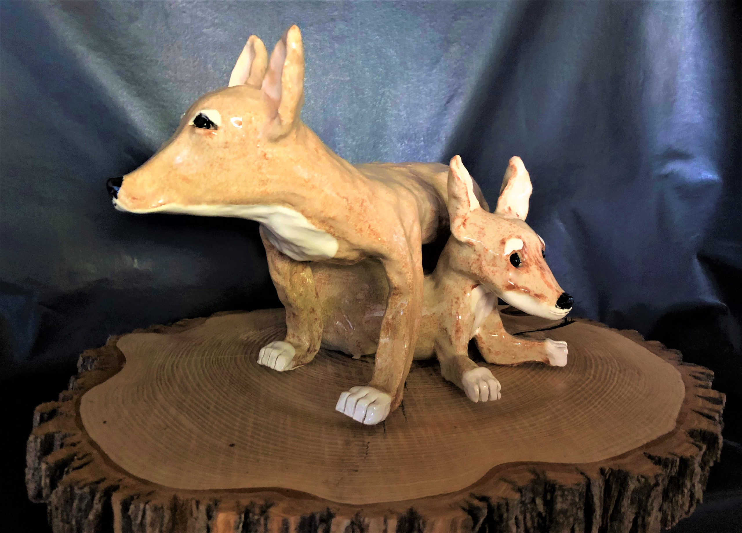 Coyote Mom & Pup – Cathryn Rakich