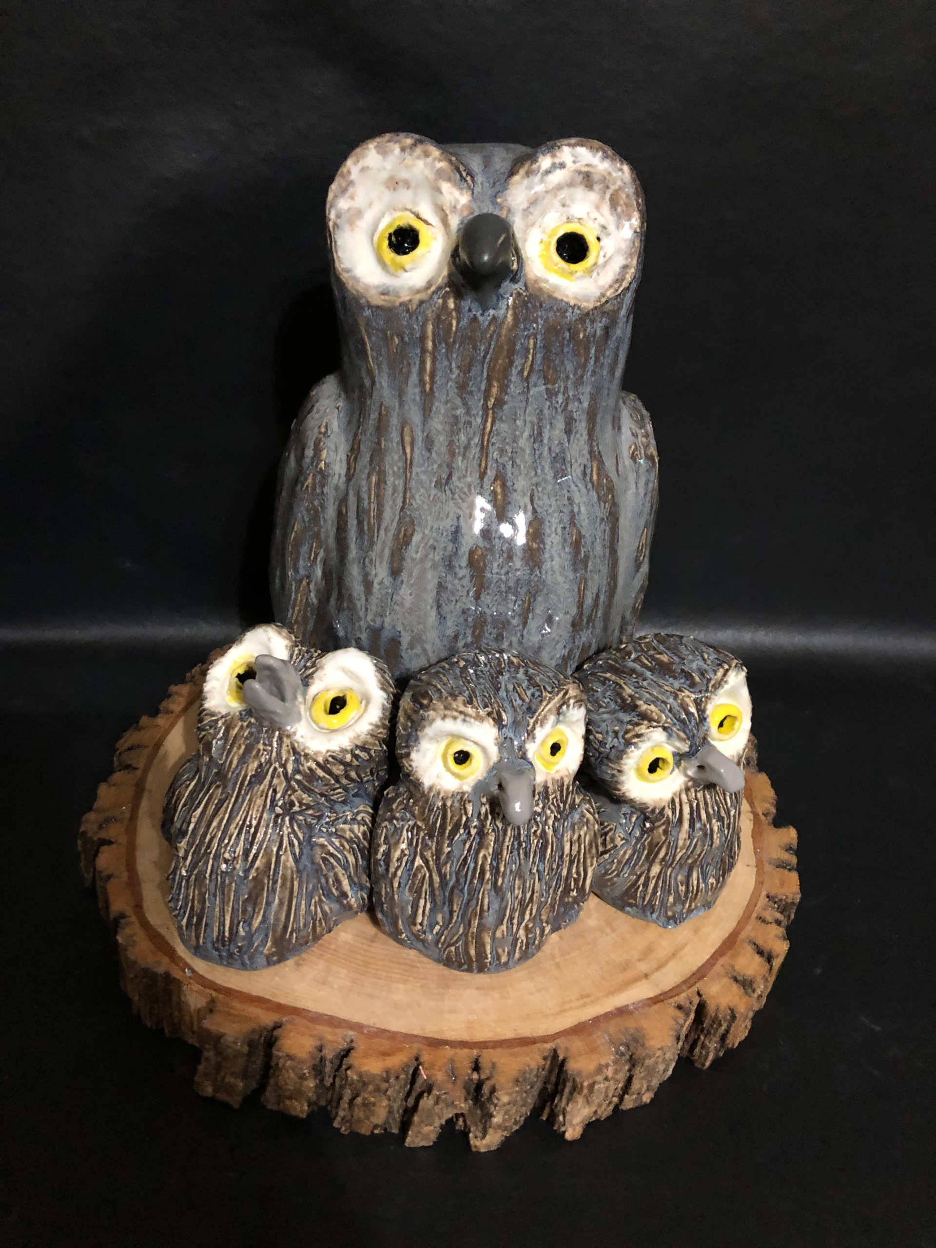 Screech Owl & Owlets – Cathryn Rakich